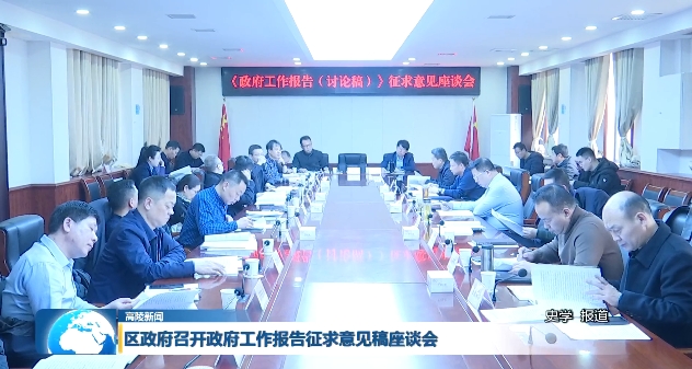 高陵區政府召開政府工作報告征求意見稿座談會